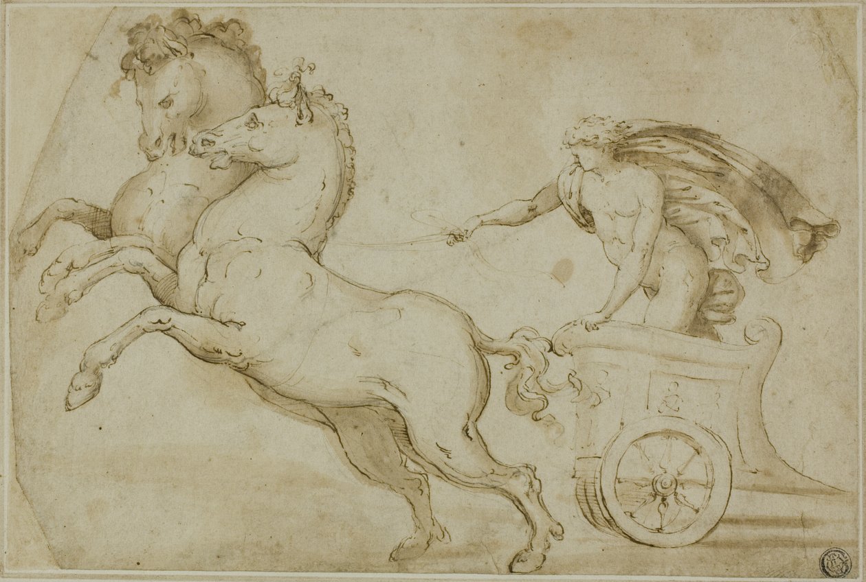 Apollo fährt den Sonnenwagen von Perino del Vaga