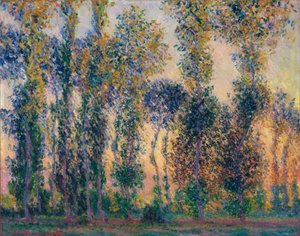 Die Pappeln in Giverny (Frankreich), Sonnenaufgang