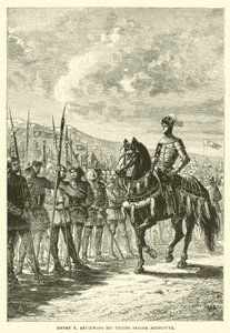 Heinrich V. inspiziert seine Truppen vor Agincourt
