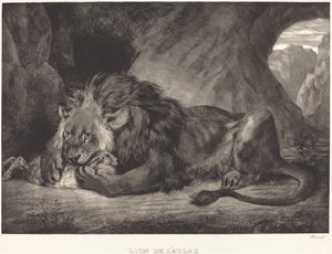 Löwe des Atlasgebirges, 1829 von Eugène Delacroix