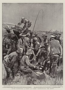 Nach der Überraschung einer Gruppe von Buren, Verteilung der Beute