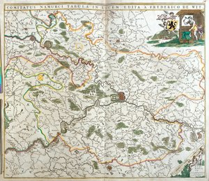 Karte der Grafschaft Namur (Belgien) von Frederick de Wit