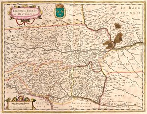 Karten der Gebiete Lyon und Beaujolais (Frankreich) von Frederick de Wit