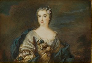 Eine Dame namens Louise-Jeanne de Durfot, Duchesse de Mazarin et de la Meilleraye von French School