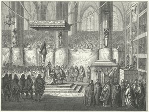 Krönung von Karl X. Gustav von Schweden im Dom zu Uppsala