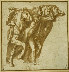 Morgendämmerung: Apollo mit den Pferden der Sonne