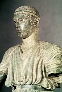 Detail des Delphi-Wagenlenkers, ca. 470 v. Chr.