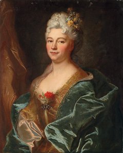 Porträt der Marquise de la Mesangere, geborene Marguerite de Rambouillet von Hyacinthe Francois Rigaud