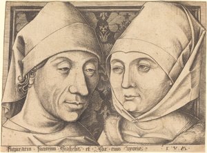 Doppelporträt von Israhel van Meckenem und seiner Frau Ida
