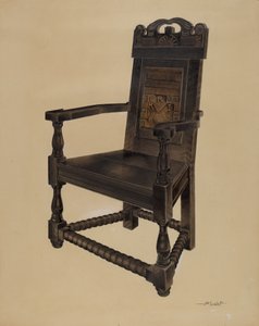 Geschnitzter Stuhl