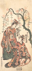 Szene aus dem Stück Keisei Kaneni Sakura, 1756