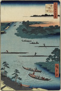 Mündung des Nakagawa-Flusses, März 1857