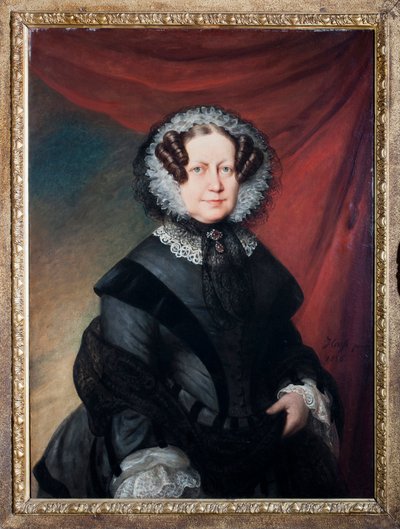 Porträt von Artemisia Negrone Brignole-Sale (Brignole Sale), Mutter der Herzogin Galliera Maria Brignole Sale de Ferrari Gemälde von Eduard von Heuss (1808-1880) Genua, Musei di Strada Nuova von Eduard von Heuss
