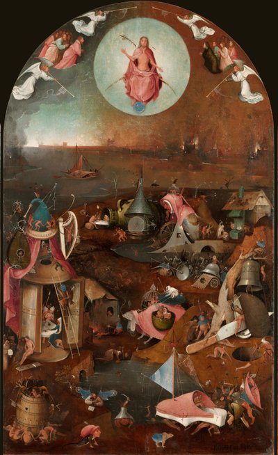 Das Jüngste Gericht Triptychon, zentrale Tafel, ca. 1490-1510 von Hieronymus Bosch