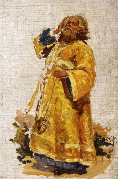 Studie des Diakons für das Gemälde "Die religiöse Prozession in der Provinz Kursk" von Ilya Efimovich Repin